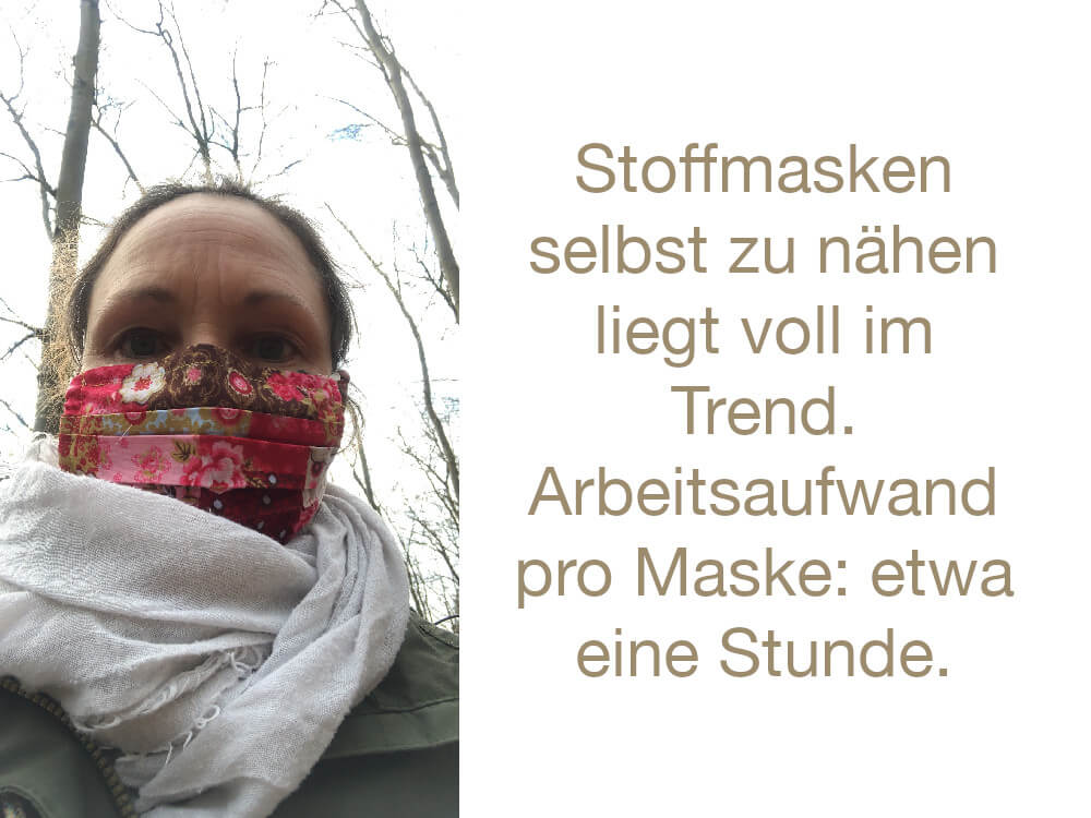 stoffmasken selber nähen – gar kein Problem und in einer stunde erledigt
